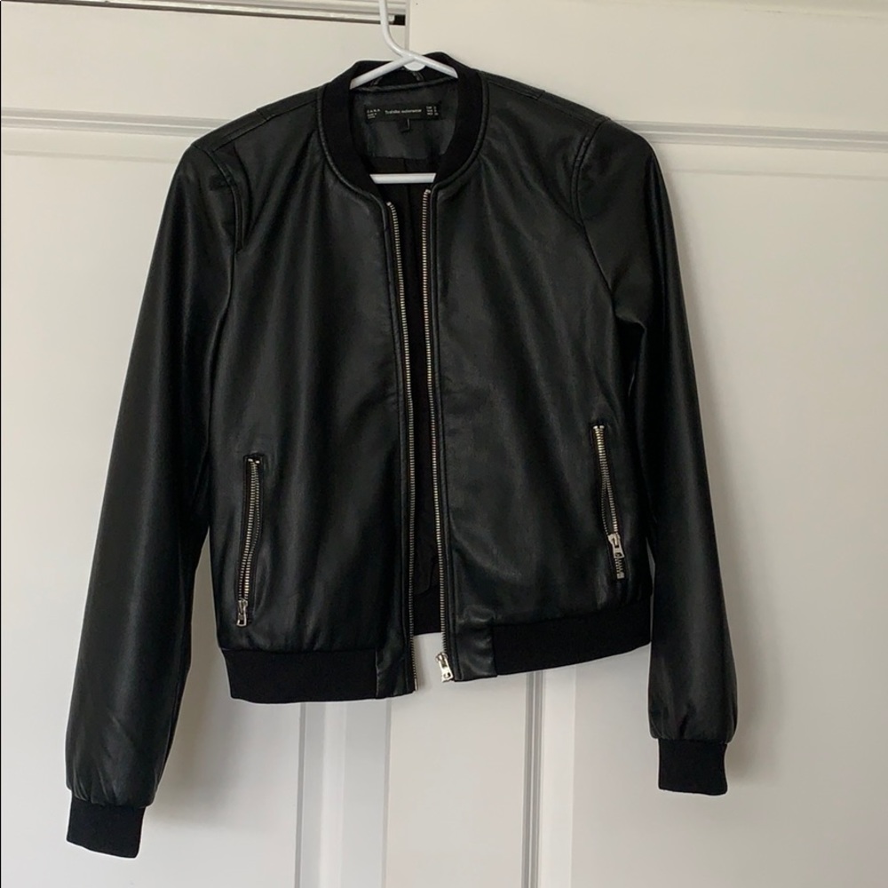 Zara vegan leather bomber